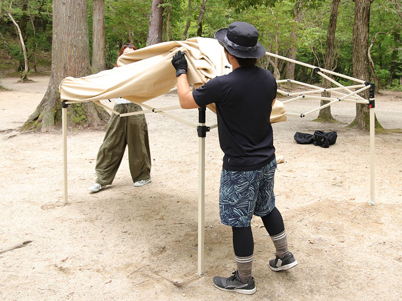 販売終了】TCワンタッチタープL（タン） TT8-677-TN - DOD（ディーオー