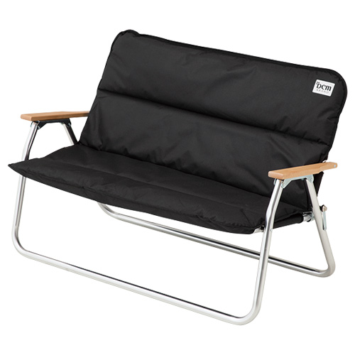 アルミベンチ クッション付 ブラック 20N DCM レジャーチェア