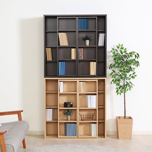 ダブルスライドラック 86029 不二貿易 多目的木製棚 ダークブラウン