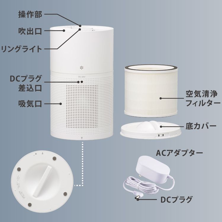 送風機能付き空気清浄機 AP-600-W OHM 空気清浄器 | ホームセンター