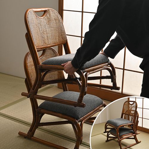 ラタン座椅子 NC030HP7 サンフラワーラタン パーソナルチェア