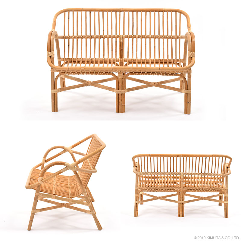 ラタン 2Pソファ D1292NX サンフラワーラタン ソファー