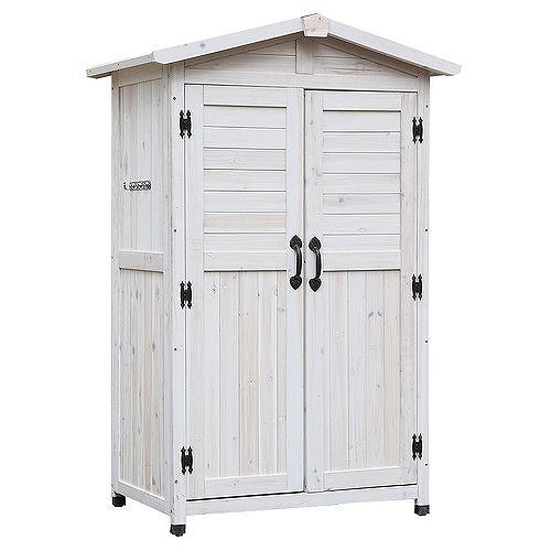 三角屋根収納庫 KGRS1600 ホワイト SST 収納庫 ホワイト