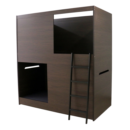 ボックス型2段ベッド ダークブラウン 本体のみ N388-R01-SW シングル