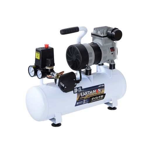 静音タイプオイルレスエアーコンプレッサー 22L ACP-22A EARTH MAN