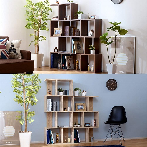 S字 ディスプレイラック 4段 WN 00-167-wn ウォールナット ワイエム