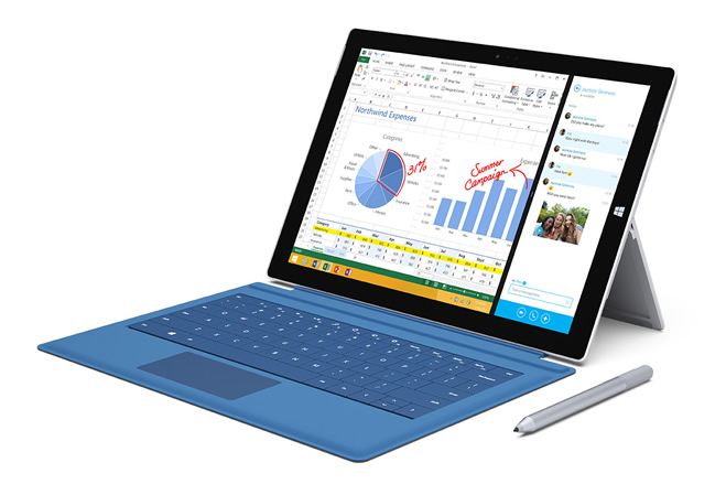 日本マイクロソフト、Windows 8.1 Proと12インチディスプレイを搭載