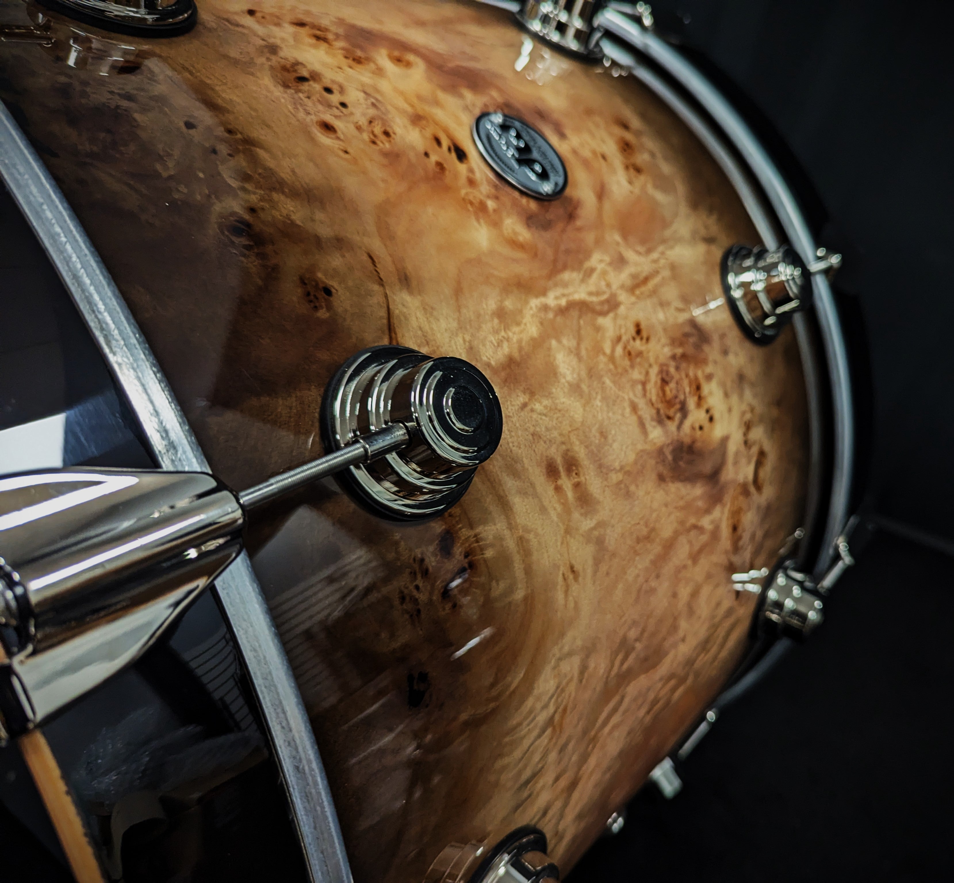 Collectors Series Candy Black Burst over Mappa Burl 5 Piece Shell