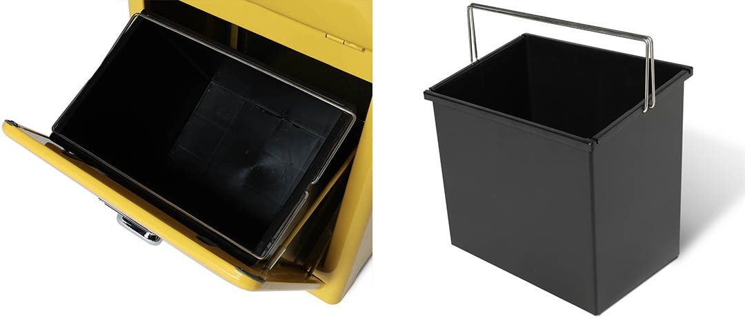DULTON ONLINE SHOP | TRASH CAN DOUBLE DECKER YELLOW(YELLOW