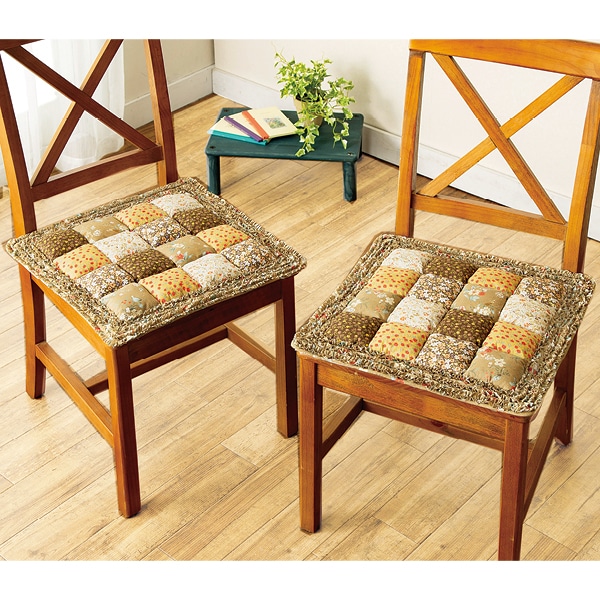 ぽこぽこパッチワーククッション(1人掛け用（2枚組） ピンク): 家具