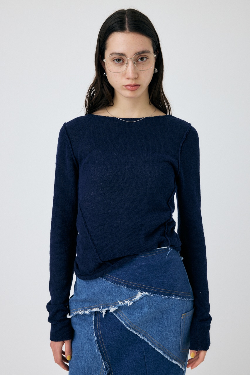 MOUSSY | LOOSE KNIT ロングスリーブTEE (ニット ) |SHEL'TTER WEBSTORE
