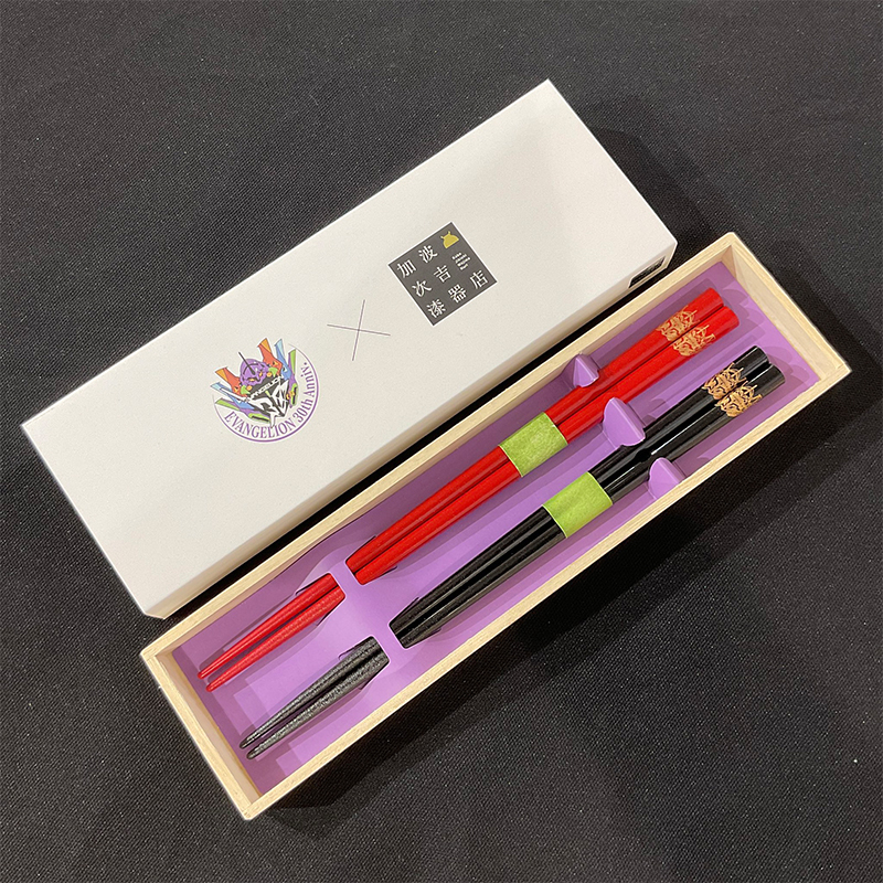 EVA STORE オリジナル 加波次吉漆器店 EVANGELION30周年 輪島漆塗夫婦