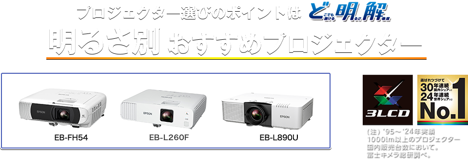 明るさ別おすすめプロジェクター(比較、選び方) ｜ビジネス