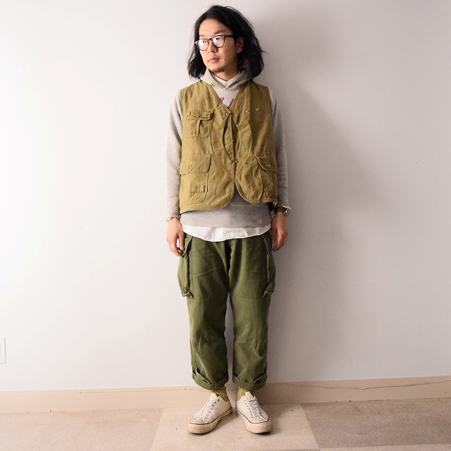 50's L.L.BEAN ハーフムーンポケットフィッシングベスト エルエル