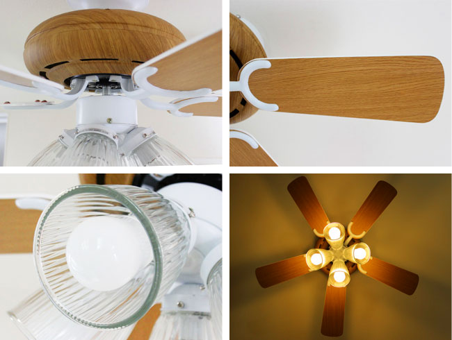 5 Blade ceiling fan 4 Light NT(002400)電球なし BRID[メルクロス]製