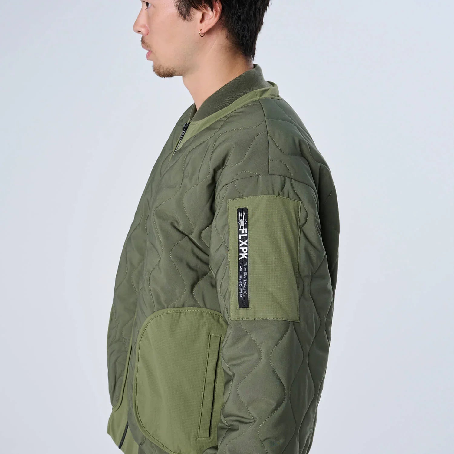 XJK-KILT（ストレッチ中綿キルティングジャケット）OLIVE - OUTERWEAR