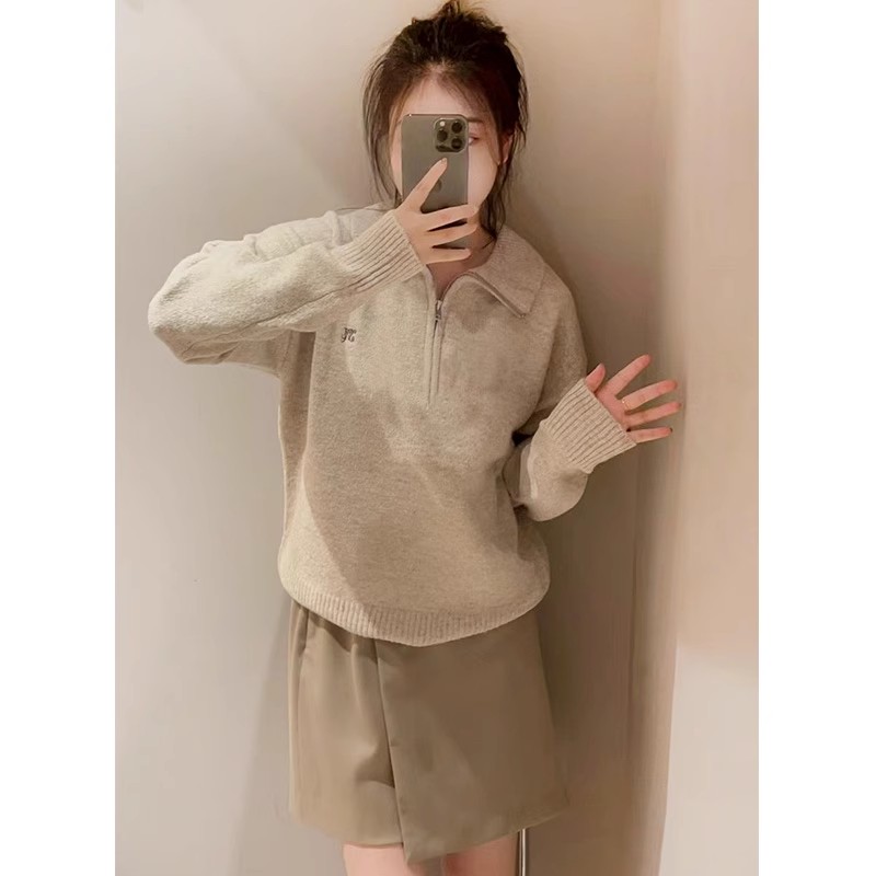 Fubail / ハーフジップニットプルオーバー