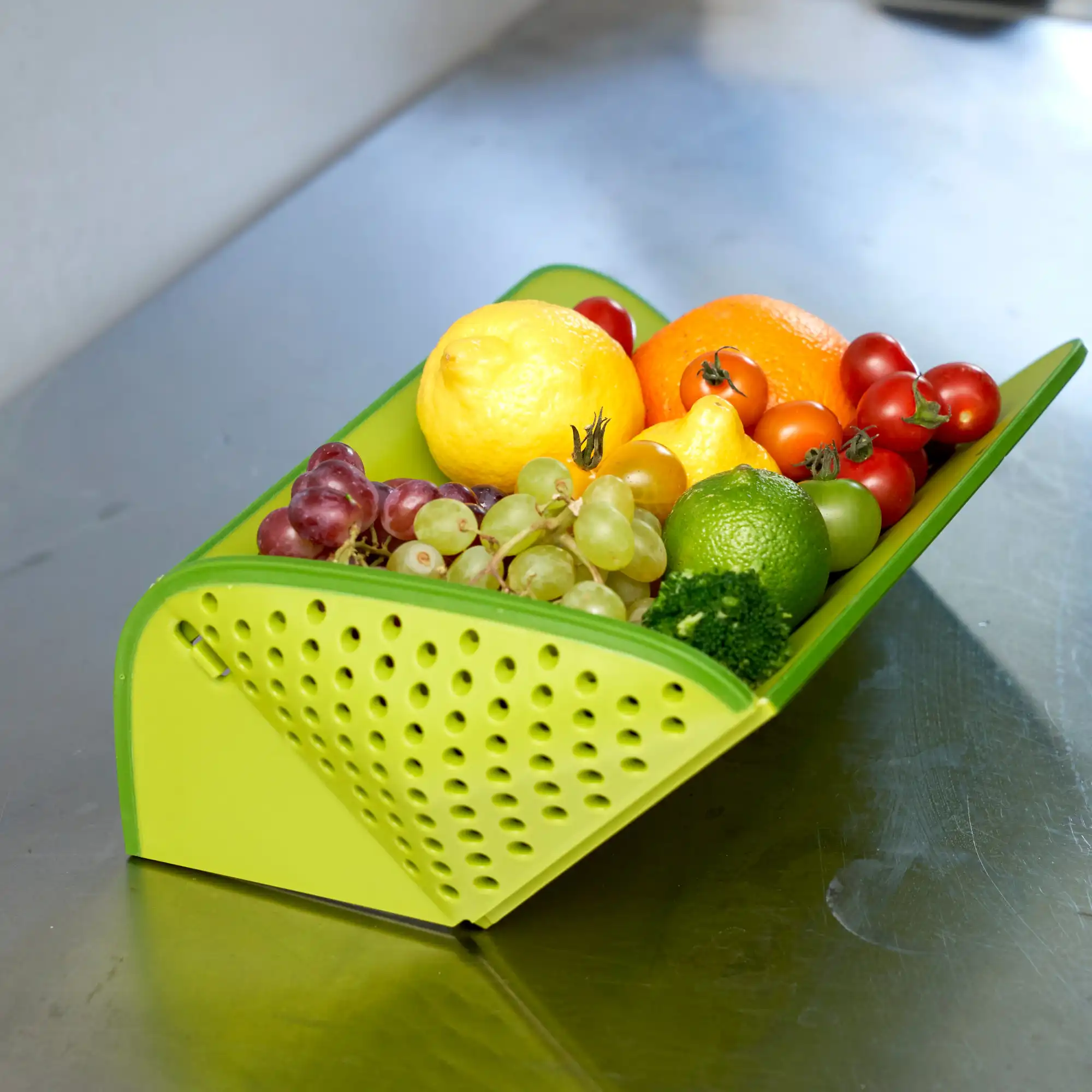 ジョセフジョセフ リンス＆チョップ プラス／水切り まな板 イエロー