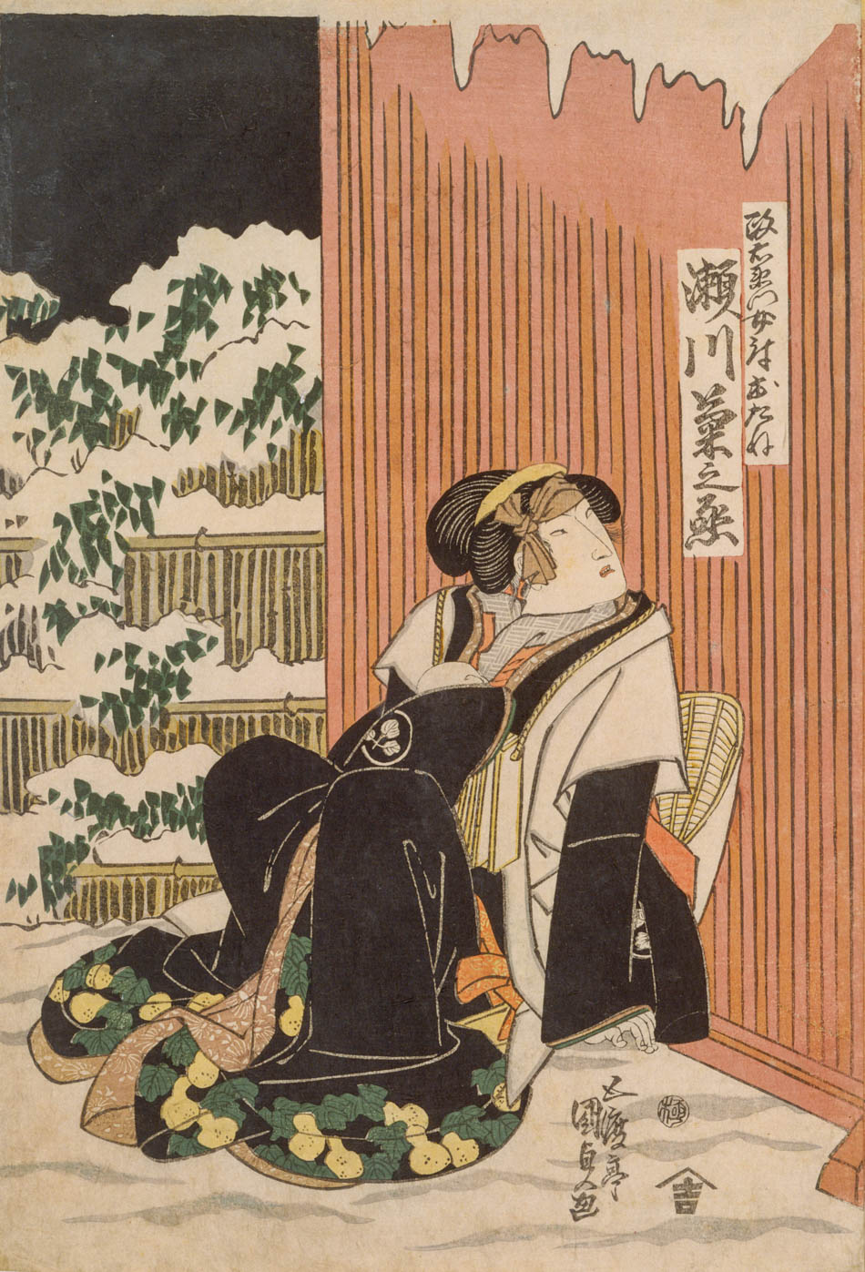 三代目坂東三津五郎の唐木政右衛門 五代目瀬川菊之丞の政右衛門女房お