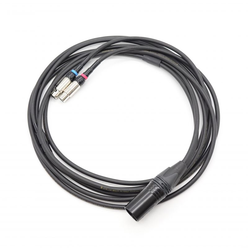 ACOUSTIC REVIVE Audeze用HPケーブル 4pinXLR to ﾐﾆ4pinXLR*2 中古
