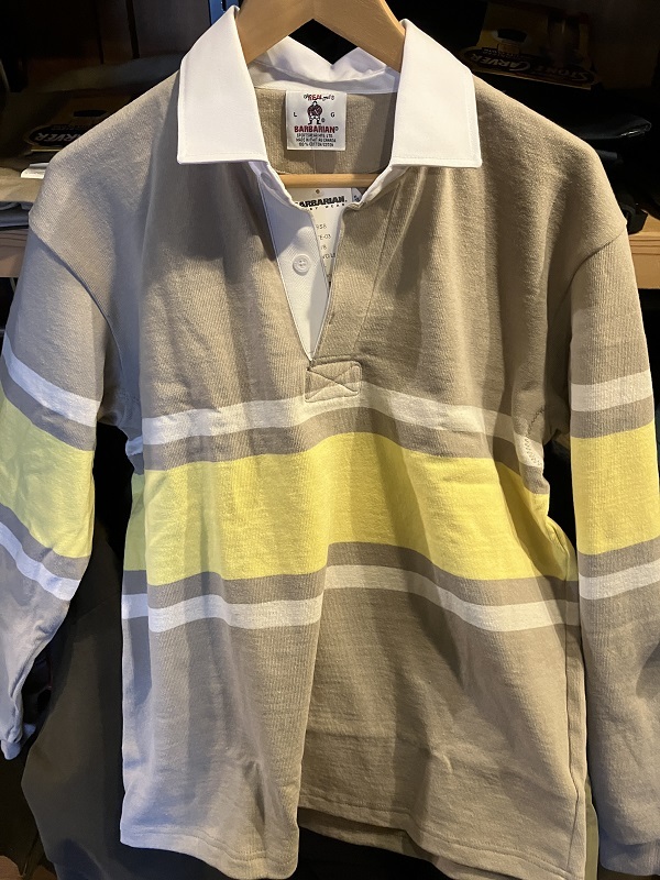 BARBARIAN 12oz ラガーシャツ ボーダー