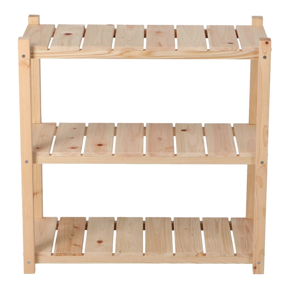 LIFELEX 桧木製ラック3段60 約60×27×60cm(3段60): 家具