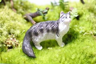 コケリウムフィギュア 猫 ノルウェージャンフォレストキャット｜苔