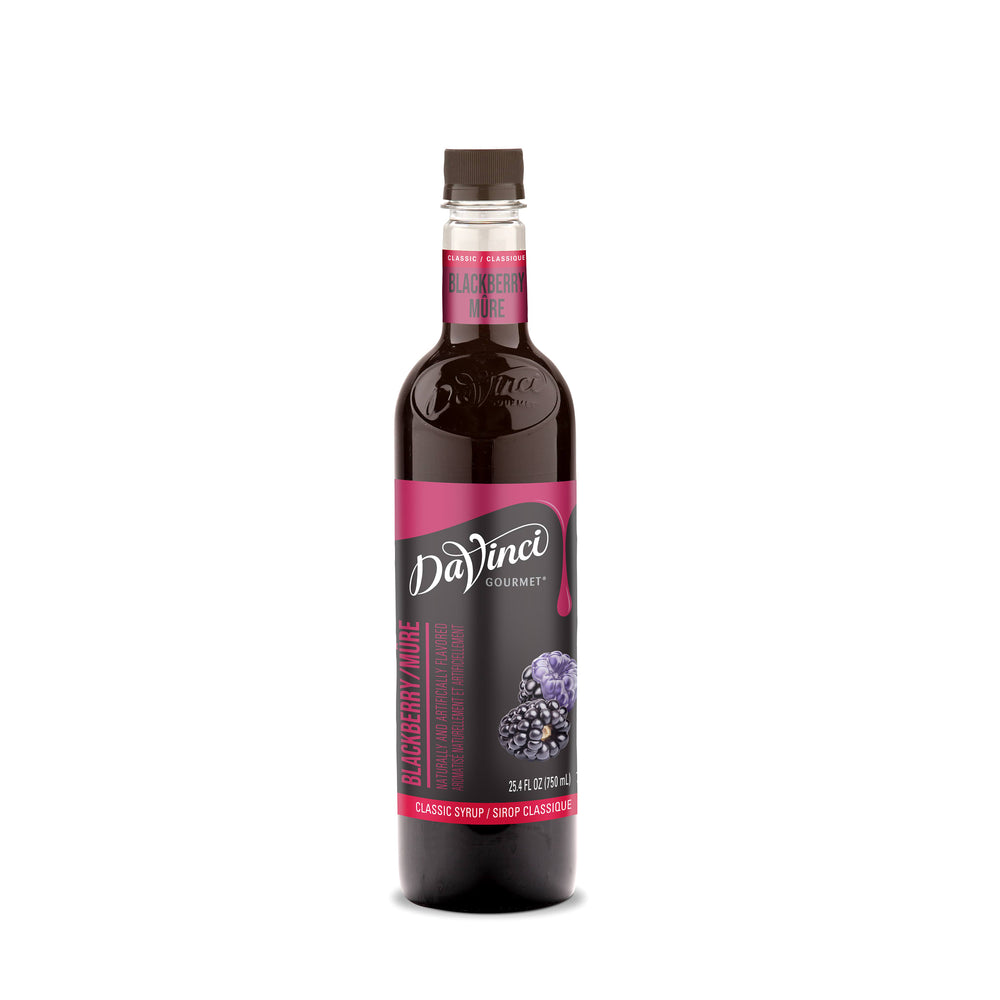 DaVinci Gourmet Classic Blackberry Syrup - 12 x 750 ml Plastic