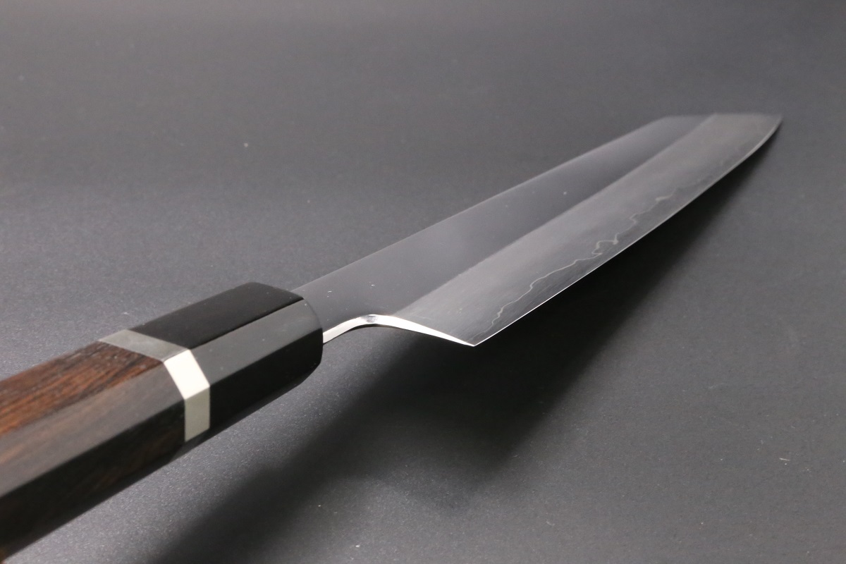切付牛刀 V金10号 割込み 240mm 両鏡面仕上げ 黒檀柄 中川悟志作-歌舞