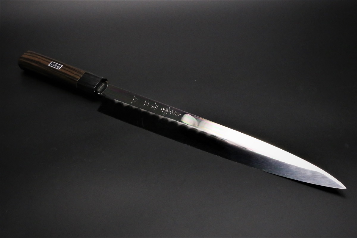 柳刃 白二鋼 水本焼き-歌舞伎ナイフ