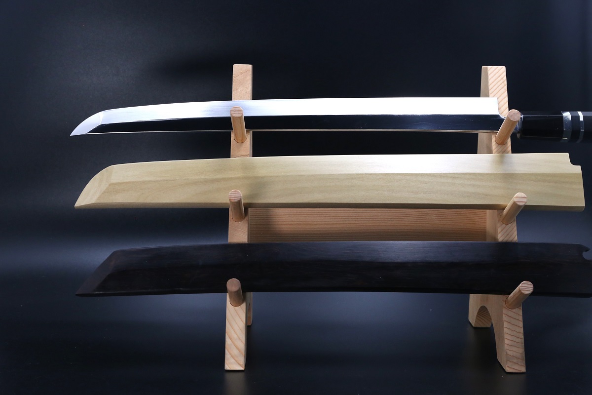 ステン本焼V金10号切付牛刀包丁27cm右片刃 鏡面 黒