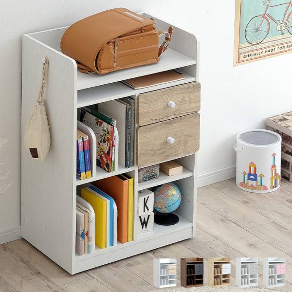 ランドセルラック LOG(ログ) 幅64cm キャスター付き 5色対応の通販情報