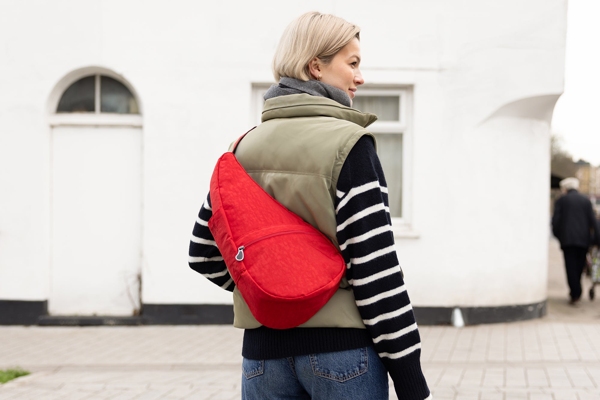 ヘルシーバックバッグ テクスチャードナイロン Sサイズ クリムゾン