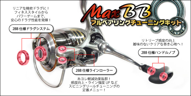 ダイワ スピニングリール対応チューニングキット（ベアリング