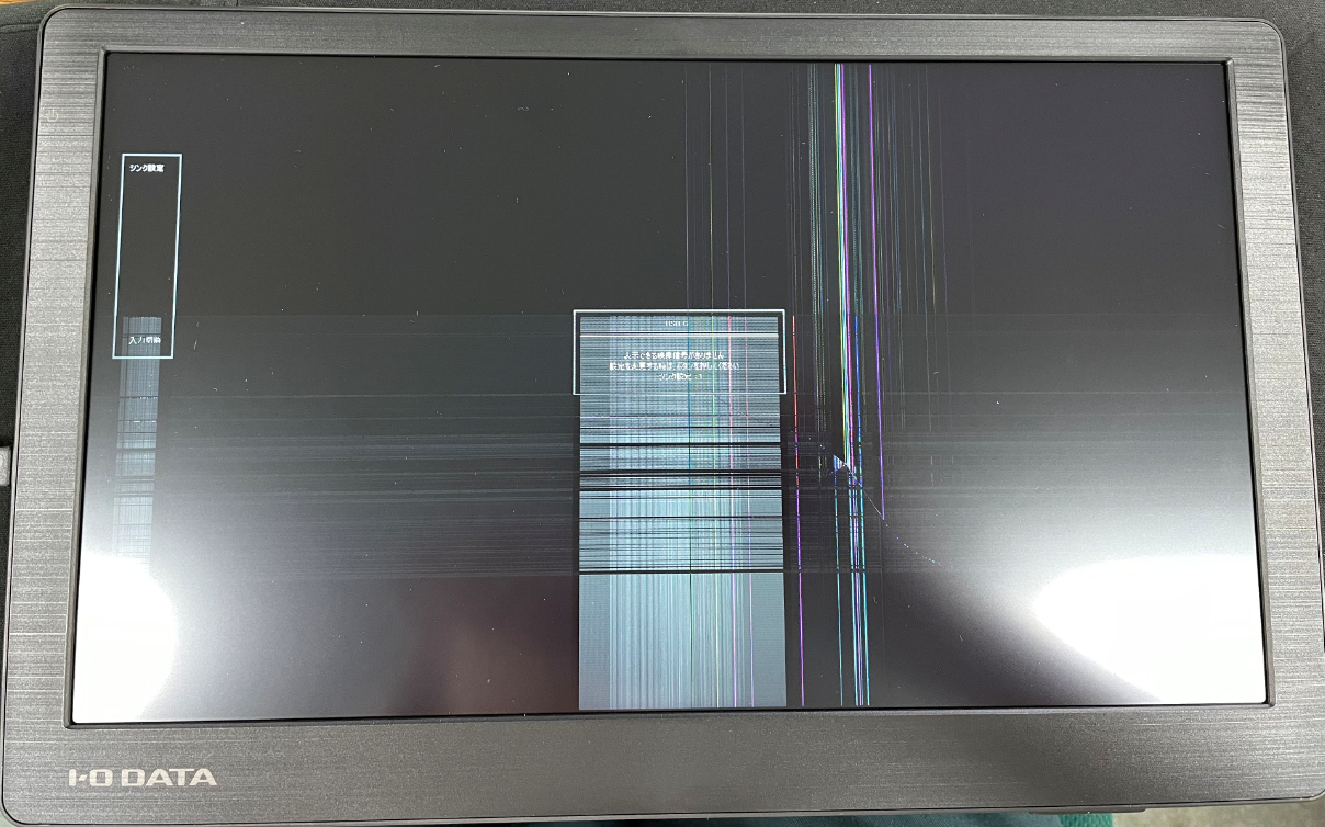 製品を倒したり、物が当たり、映像が正しく表示されない場合（パネル