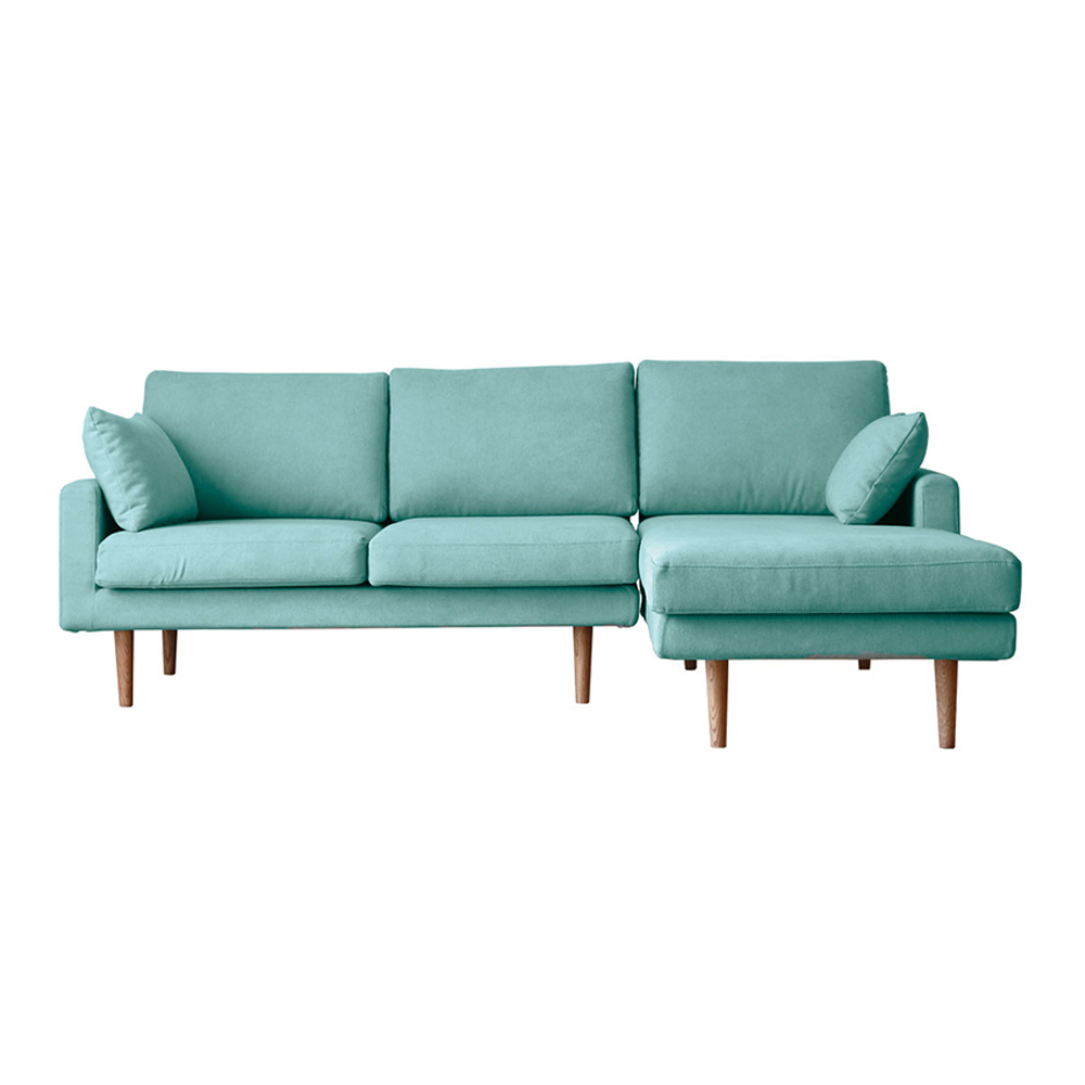 ソファ 3人掛け「レオ」幅195cm #5ライトブルー色 脚部全2色 | 【公式