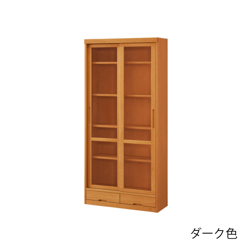 浜本工芸 書棚「8604G・No.8600G・8608G」引き戸タイプ 幅85.1cm 全3色