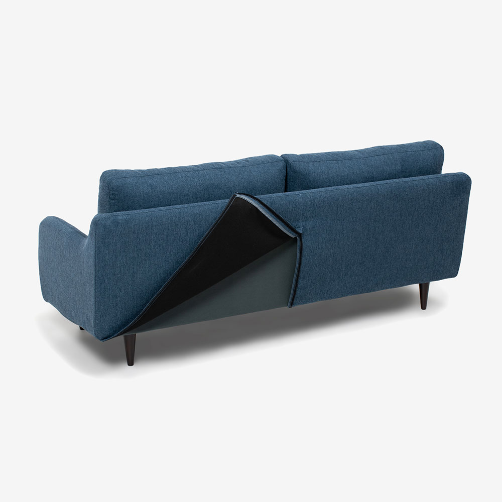 ラブソファ 2人掛け「CAS-D」幅160cm 布#SPベルファストブルー 脚部全3