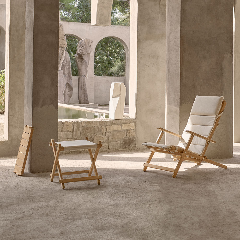 カール・ハンセン＆サン フットスツール「BM5768」チーク材 布