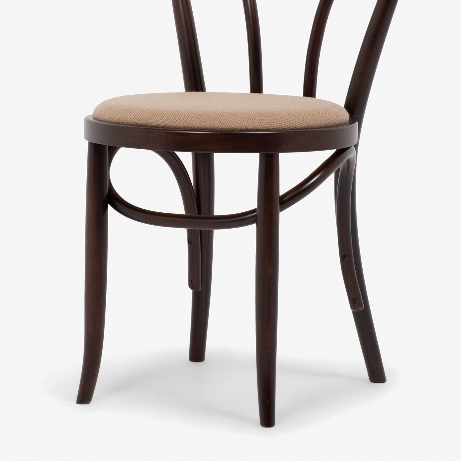 秋田木工 ダイニングチェア「16B-OU」ブナ材 ウォールナット色/張地 布