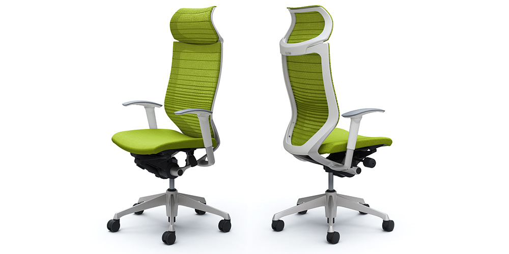 バロンチェア CP87DW-FGR」エクストラハイバック 固定ヘッドレスト 座