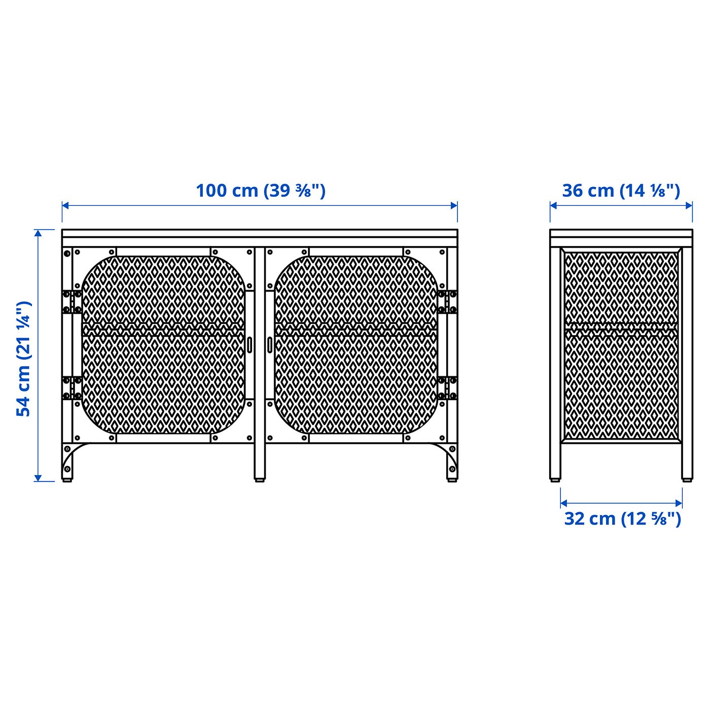 FJÄLLBO フィエルボ テレビ台, ブラック, 100x36x54 cm - IKEA