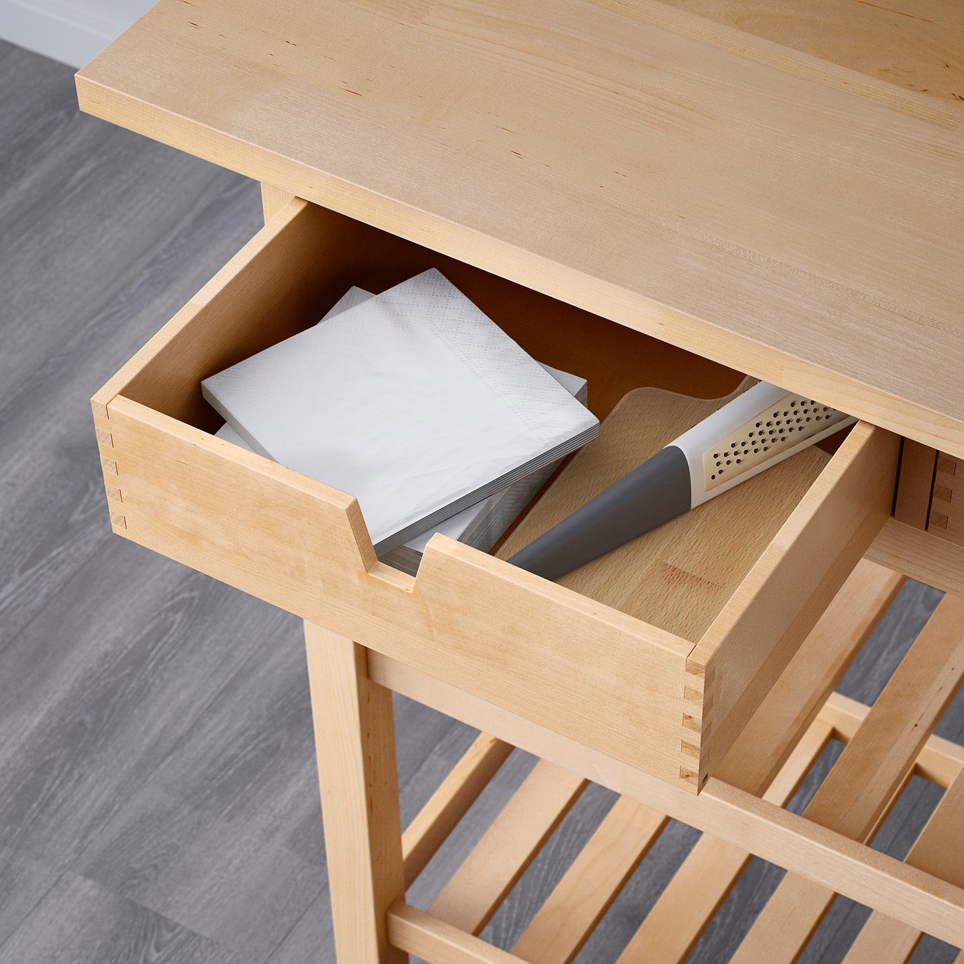 FÖRHÖJA フォルホイア キッチンワゴン, バーチ - IKEA