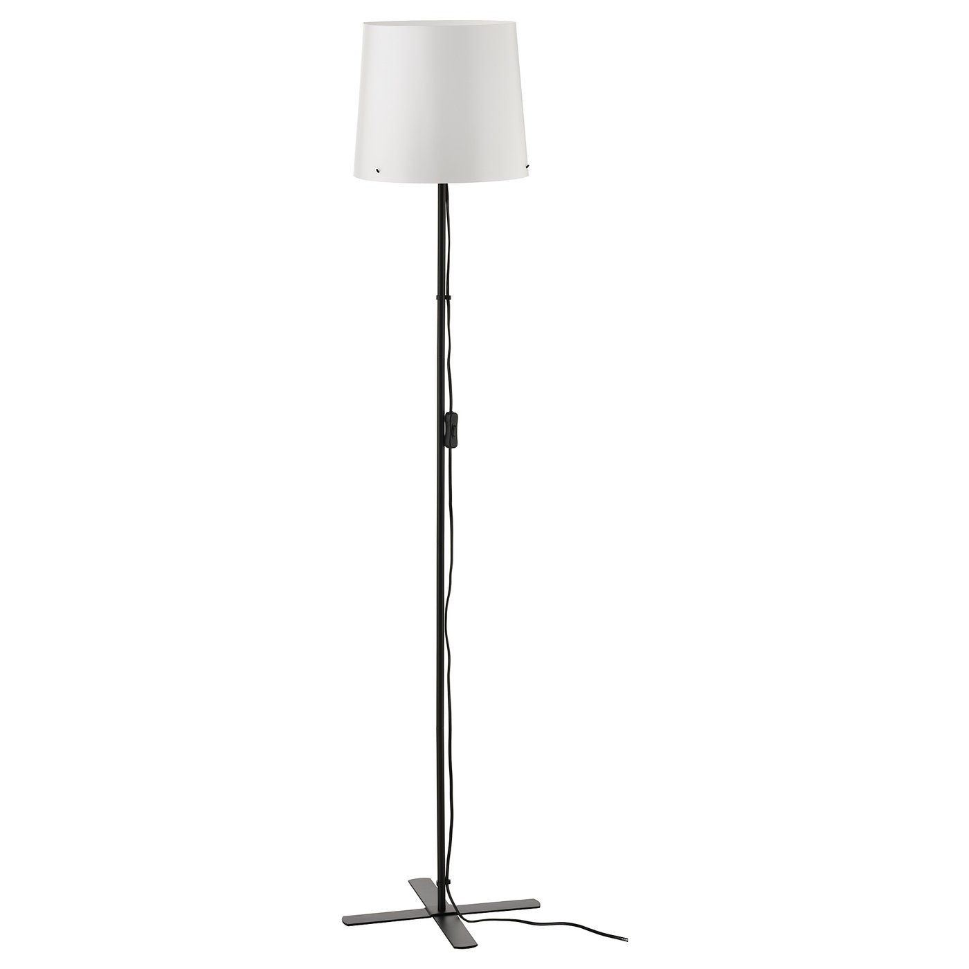 BARLAST バルラスト フロアランプ, ブラック/ホワイト, 150 cm - IKEA