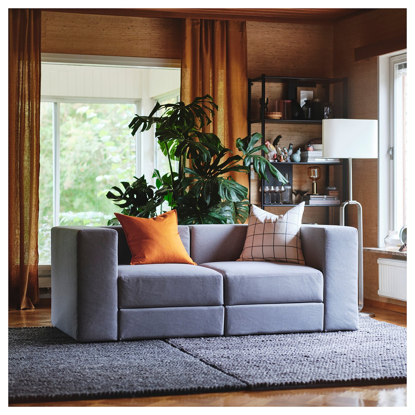 JÄTTEBO イェッテボ 2人掛けモジュールソファ, トネルード グレー - IKEA