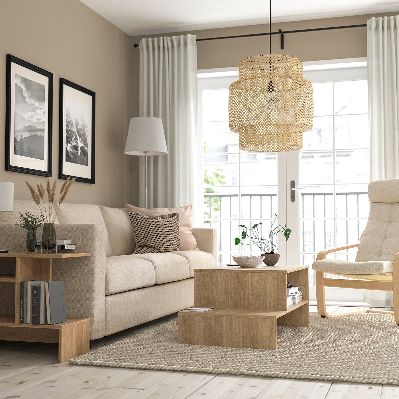 HOLMERUD ホルメルド コーヒーテーブル, オーク調, 90x55 cm - IKEA