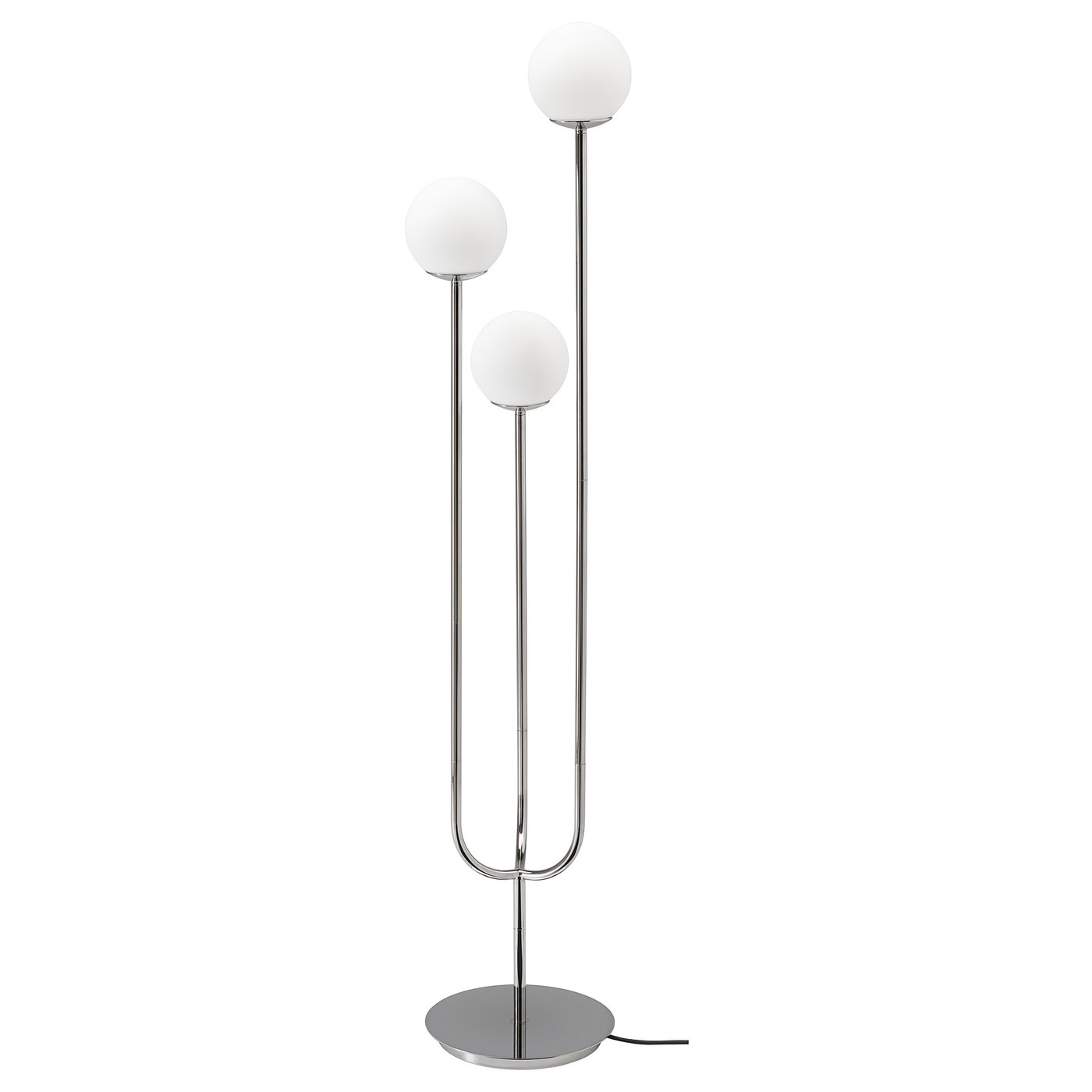 SIMRISHAMN floor lamp, chrome plated/opal glass - IKEA