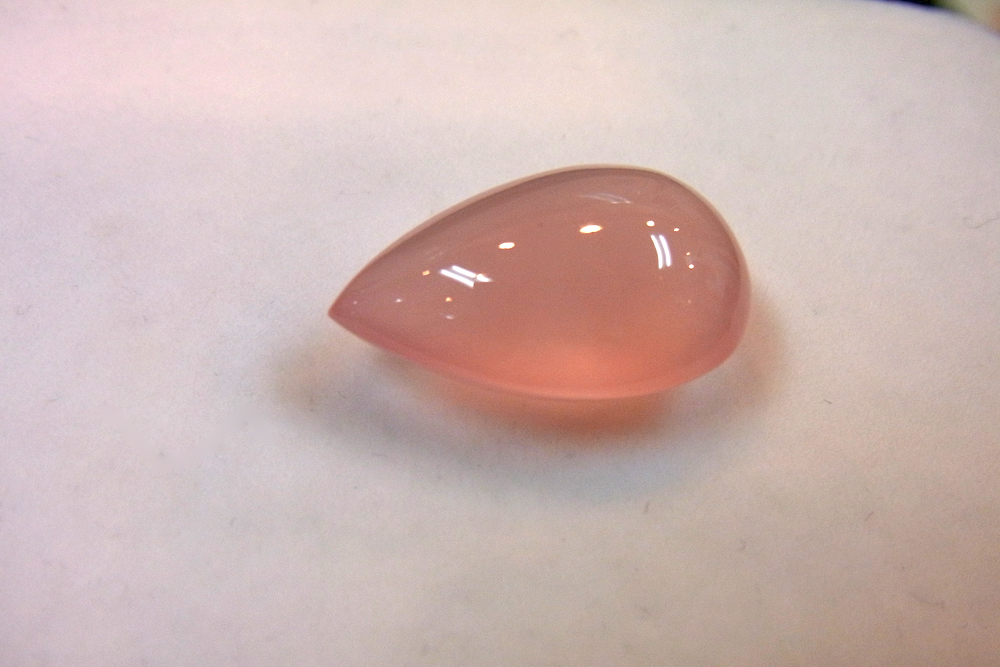 ピンククォーツ (ローズクォーツ） 紅水晶 ダブルカボジョン 14