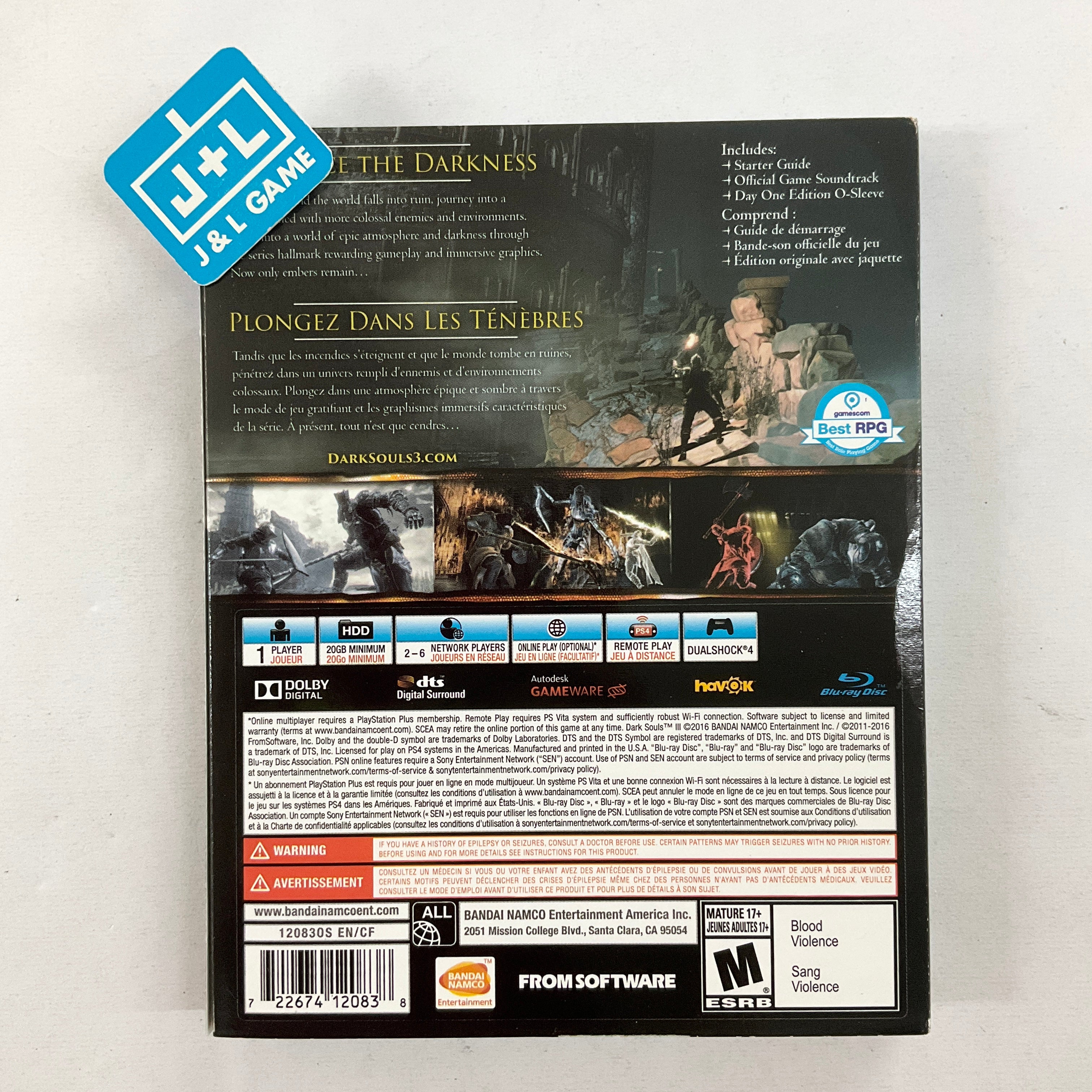 Dark Souls III (Day One Edition) - (PS4) PlayStation 4 | J&L Game