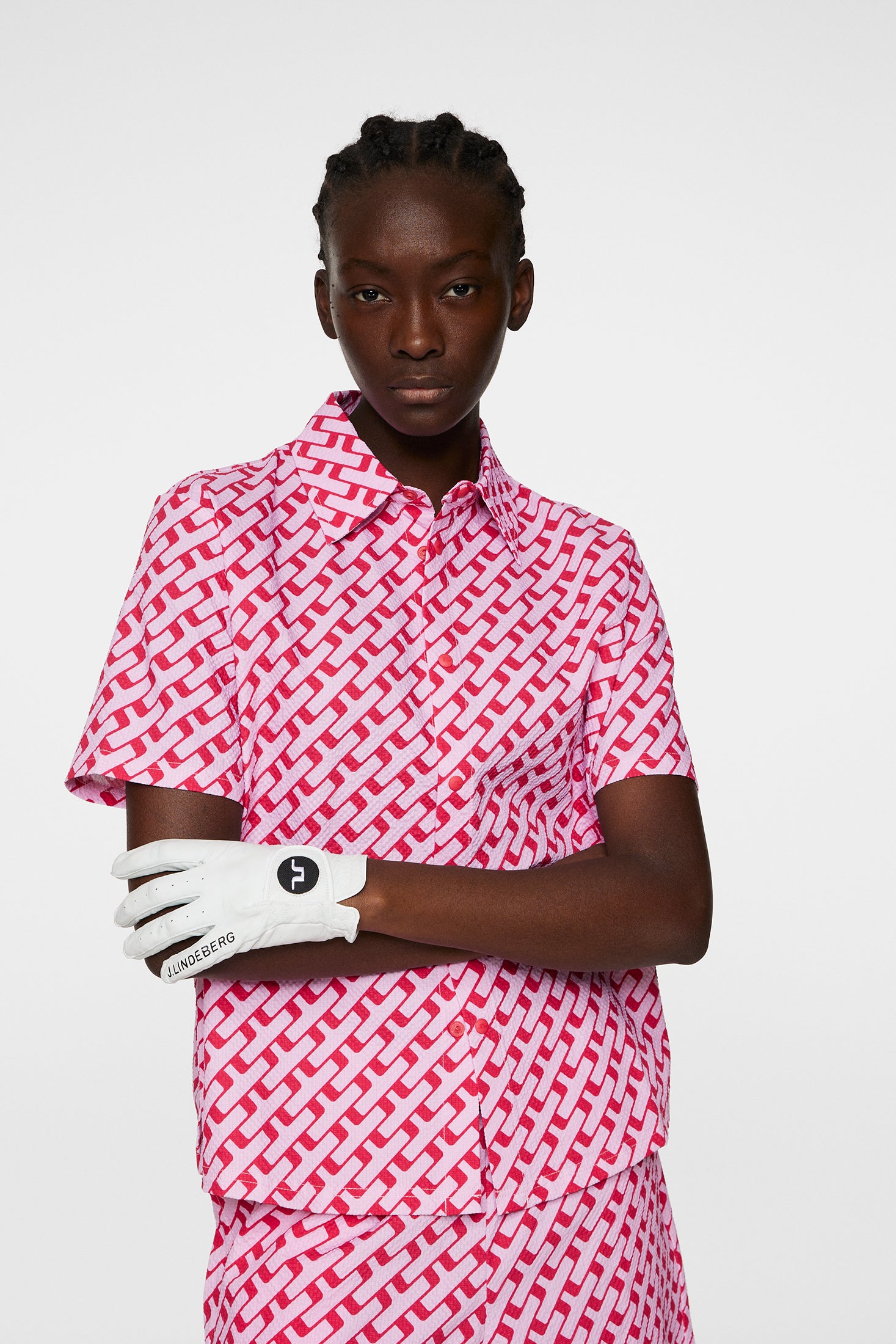 Linda Printed Shirt / Tour Geo Pink M – J.Lindeberg